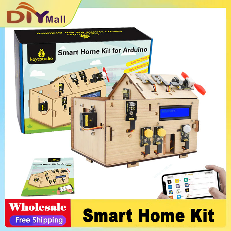 Home Automation Diy Projects - ชุดอุปกรณ์บ้านอัจฉริยะ Keyestudio พร้อมบอร์ด PLUS ชุดเริ่มต้น Arduino