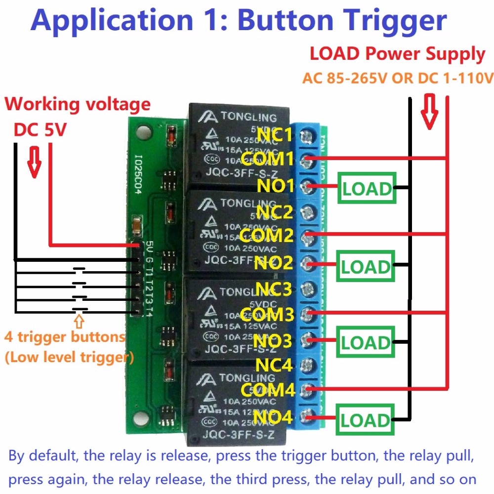 Shelly Relay Module - 5V 4CH flip-flop สลักโมดูล bistable Self-locking