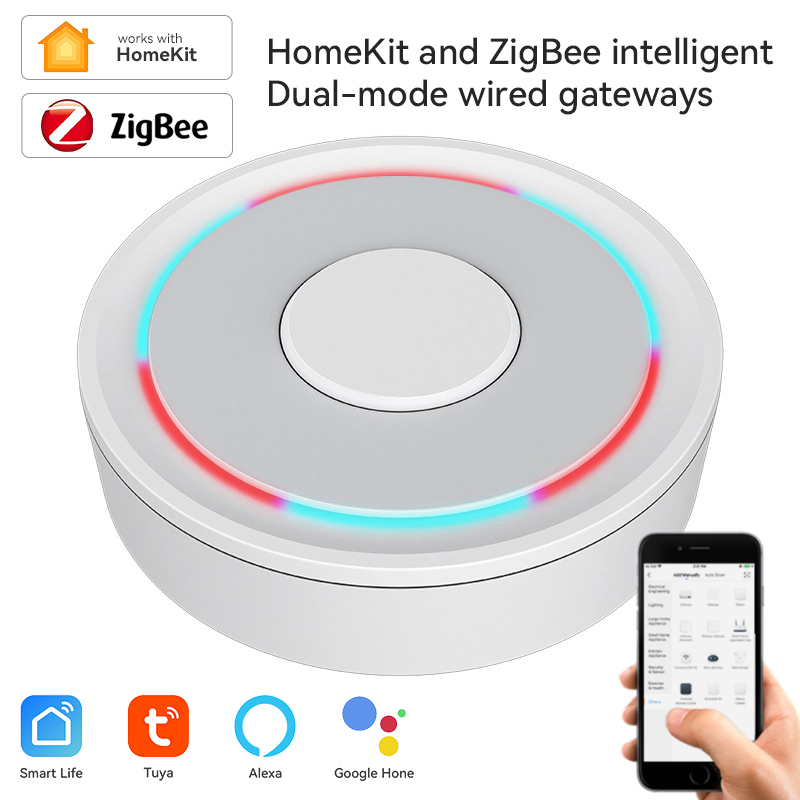 Home Automation Technology - Tuya ZigBee Smart Gateway Homekit โทรศัพท์ฮับไร้สายแบบมีสายรีโมทคอนโทรลสะพาน