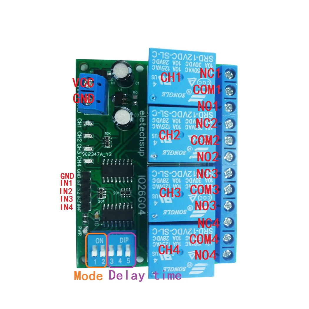 1 PCS 4ch DC 5V 12V 24V DIP สว - Shelly Relay Module บทวิจารณ์และราคา